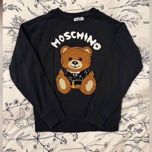Moschino Black Sweater with Brown Teddy Bear kids size 10/12